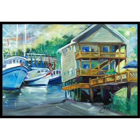 Carolines Treasures Ocean Springs Harbour Landing Indoor and Outdoor Mat- 18 x 27 in. JMK1069MAT